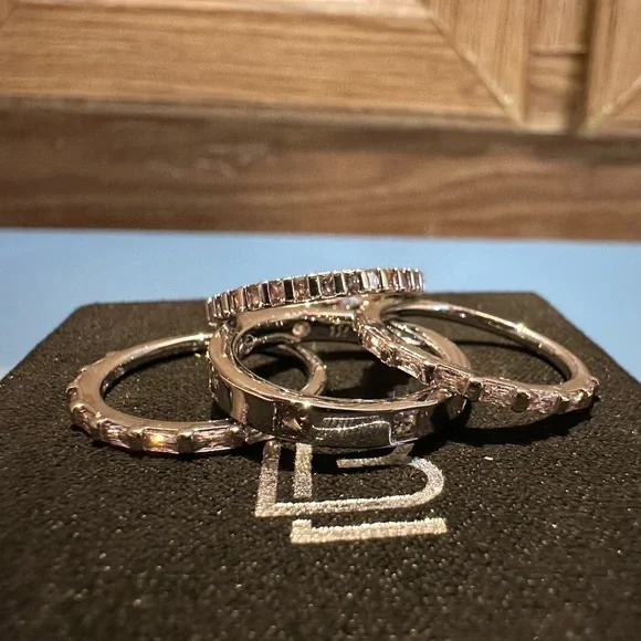 Rose Quartz four stack ring set - Picture 2 of 7